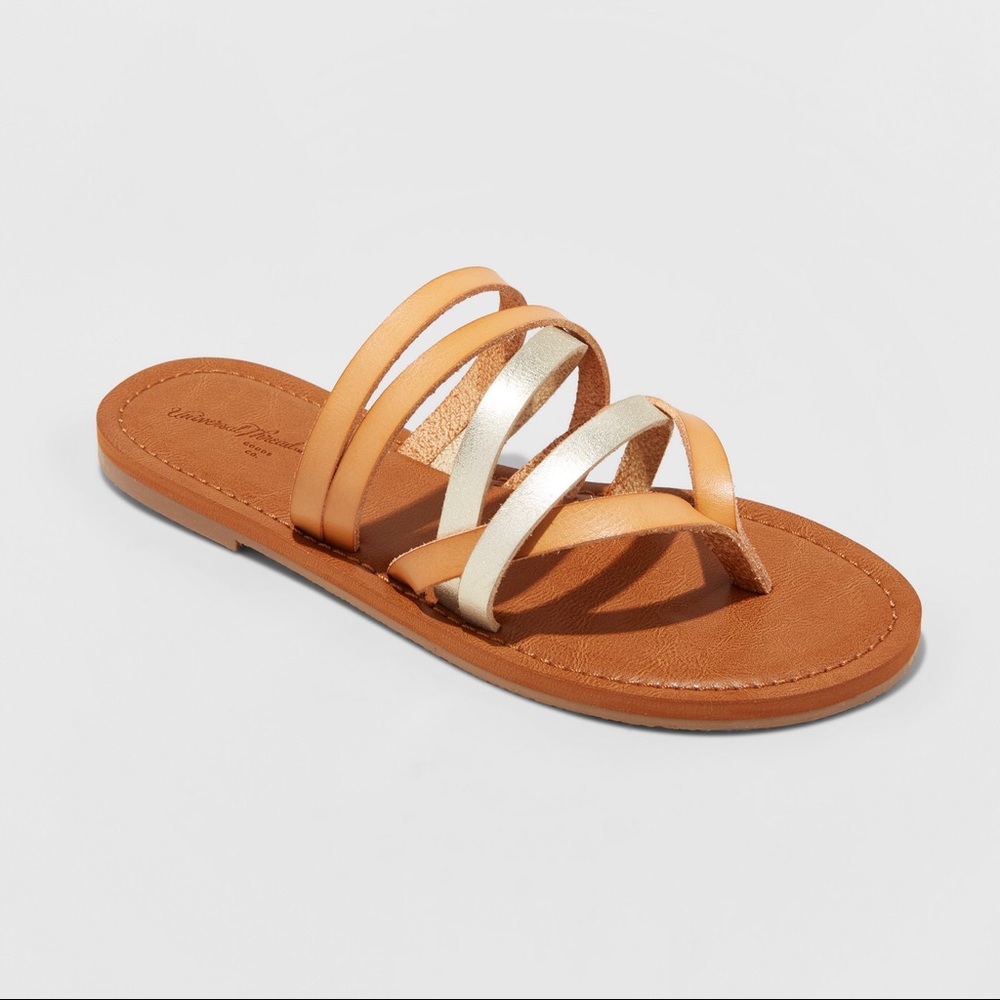 NWT tan & gold sandal